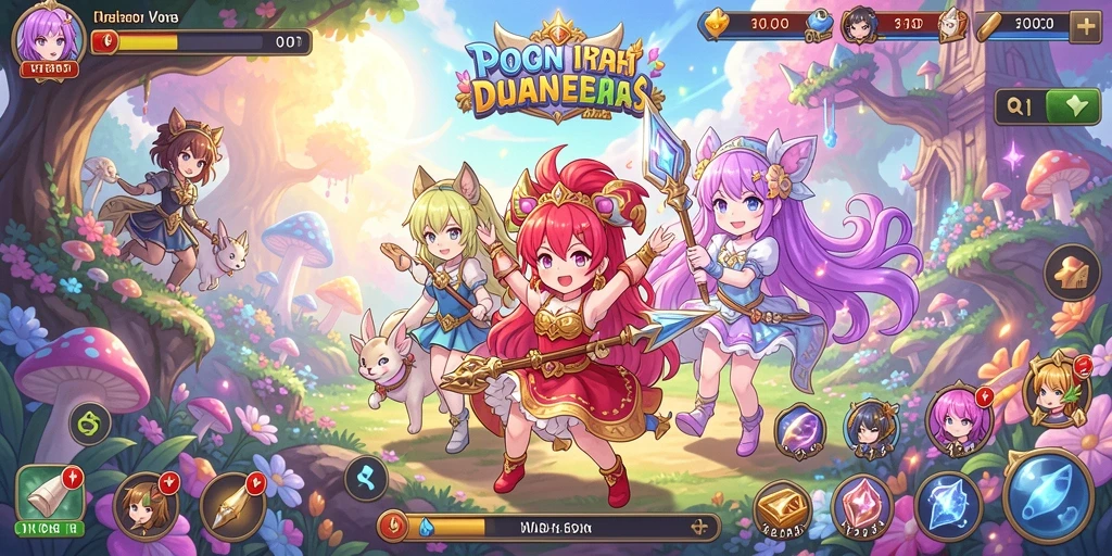 Menu upgrade karakter yang mudah diakses.